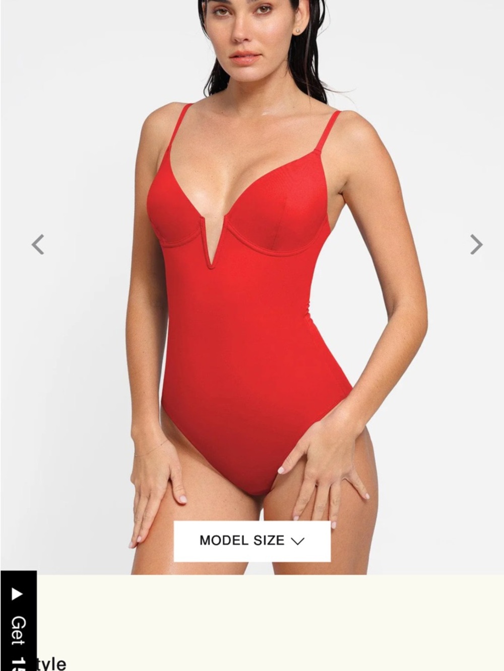 Popilush Built-In Shapewear Body-Sculpting Swimsuit Red NWOT